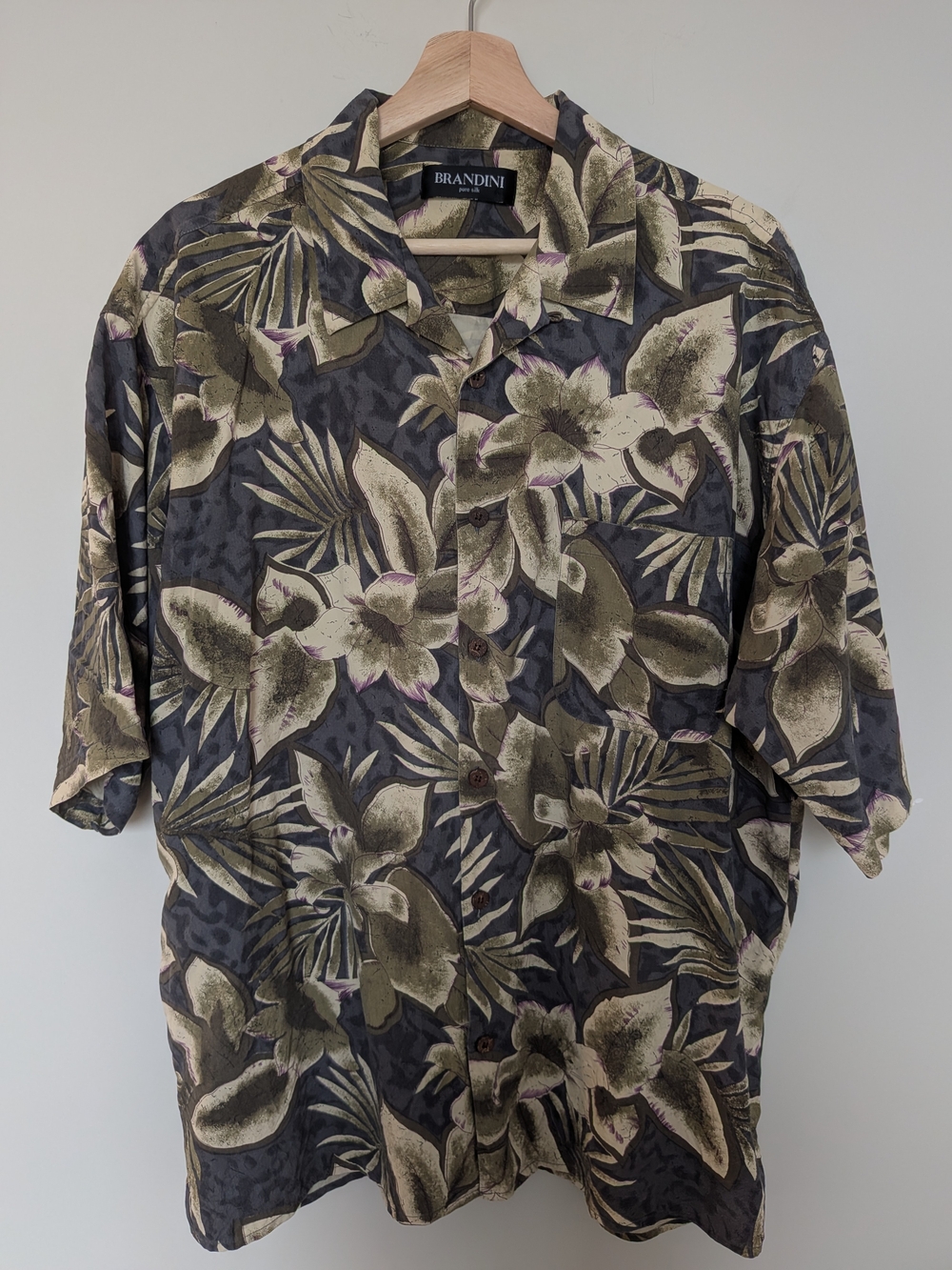 Brandini Pure Silk Hawaiian Shirt - Men's Size XL